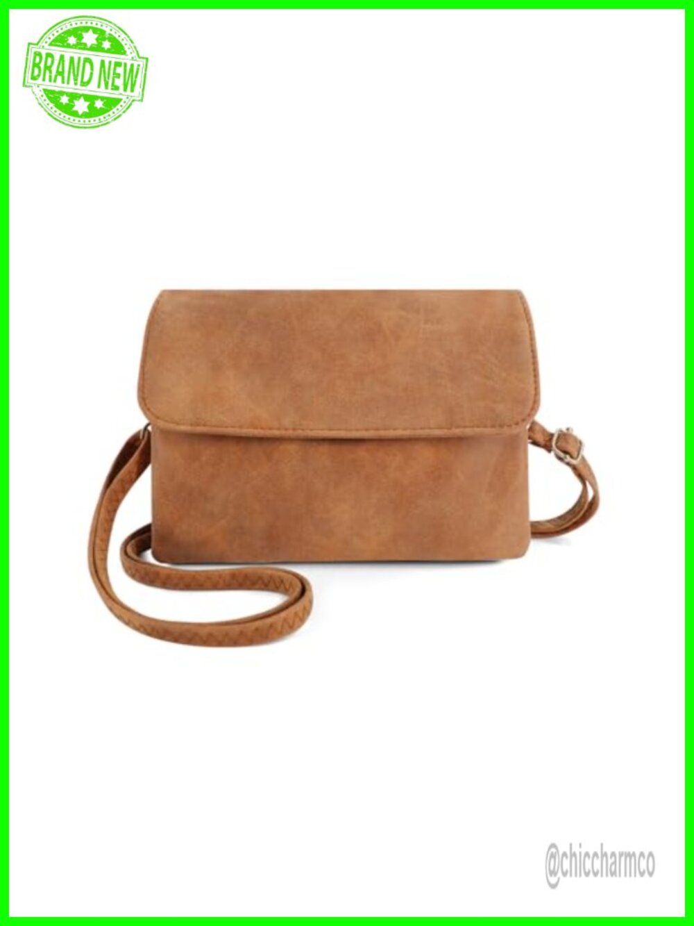 PU Leather Crossbody Bag Small Purse Detachable Strap Women